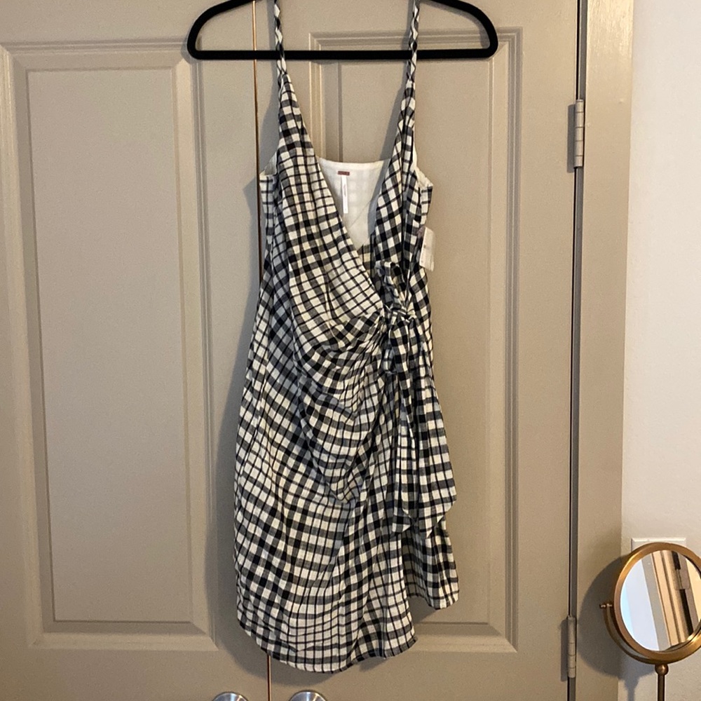 Free People Plaid Wrap Dress